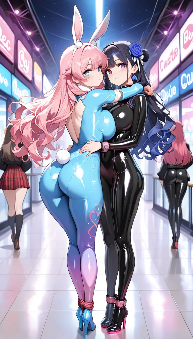 lesbian (very long yellow hair)(pechos big ones, Thighs big ones)(with clothes it is very tight) that he is kissing at school with his girlfriend,(pechos big ones, Thighs,(naked) big ones)lesbian love