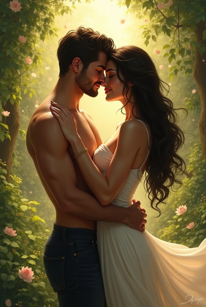 Romantic Poses, an adult girl and an adult boy