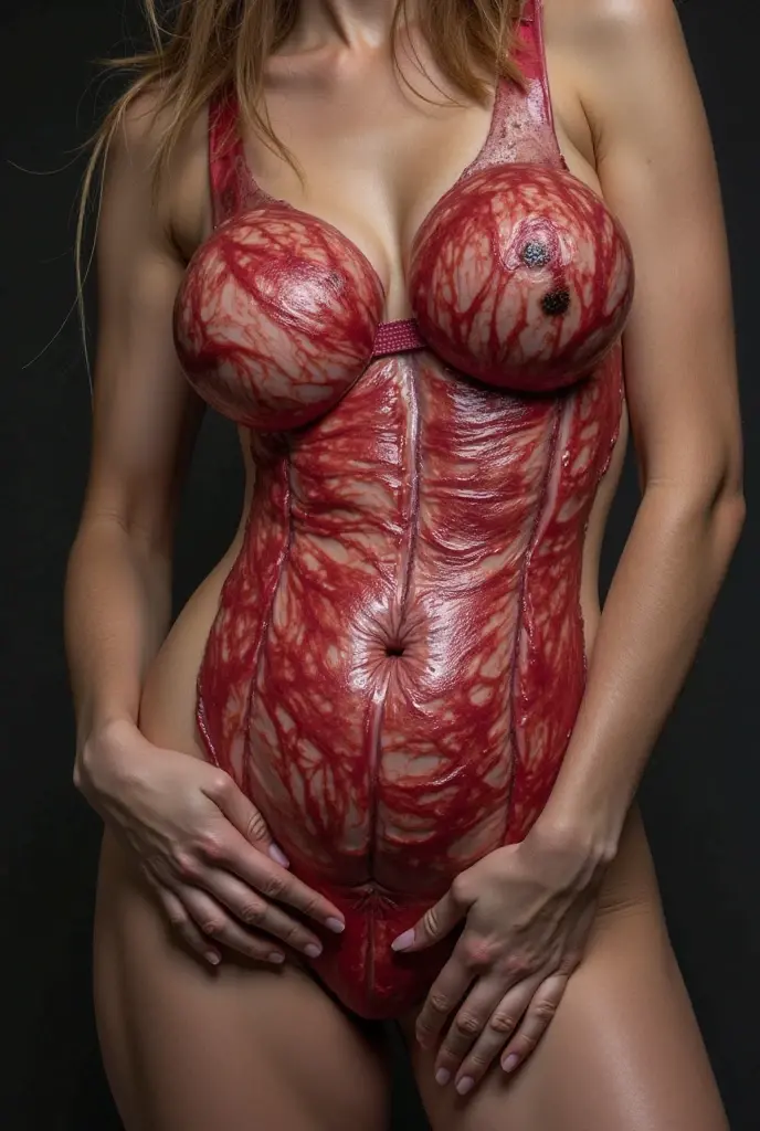 picture of naked girl clean skin mad crazy smile holding dildo made of meat  <lora:ral-rawmeat:0.8:hr=0.2> ral-rawmeat