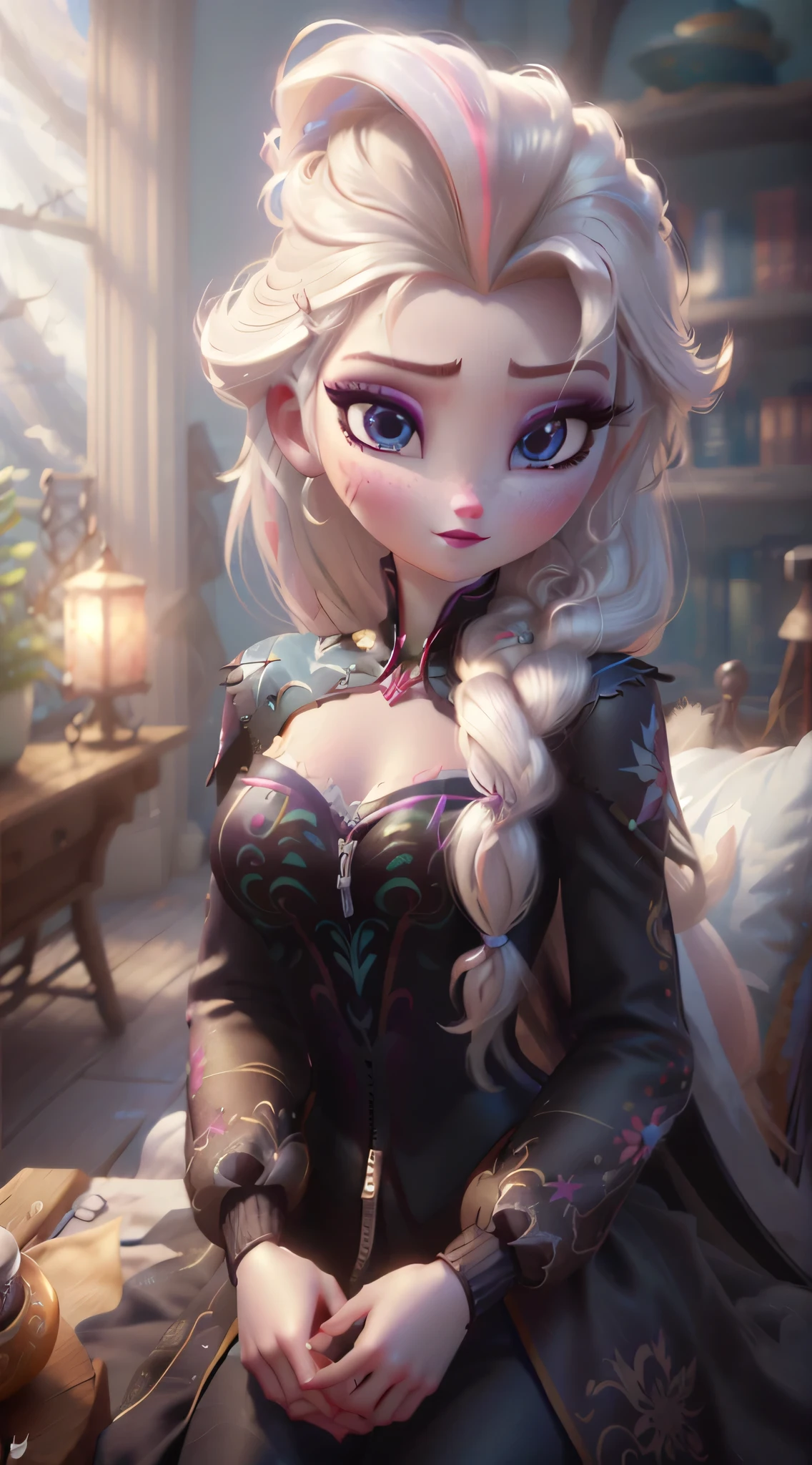 Elfgirl (rose quartz SU-elsa frozen Disney Tinker waifu mezclando modelos .) (ultra fUSION of white and pink hair) Highly detailed CG unity 8k wallpaper, style shot, complex, High detail, dramatic, highest quality movie still image, Very detailed, masterpiece, Best Quality, character design, elsa, elsa from frozen,fusión Diamante Rosa (( dark style)), realistic and ultra detailed rendering style, natural light, sharp character design, (hard focus, 8k), (((Natural skin texture))), 8k textures, soft cinematic lighting, Adobe Lightroom, dark room, HdR, sophisticated, elegant, rich detail, Sharp focus appearance) )), calming tones, frenesí de detalles, intricate detail, Super detail, low contrast, Soft film Lighting, Muted colors, Exposure Mix, HdR, Desteñir, 35mm, f/1.4, THEY ARE LIKE THIS, f16, 25 sec.