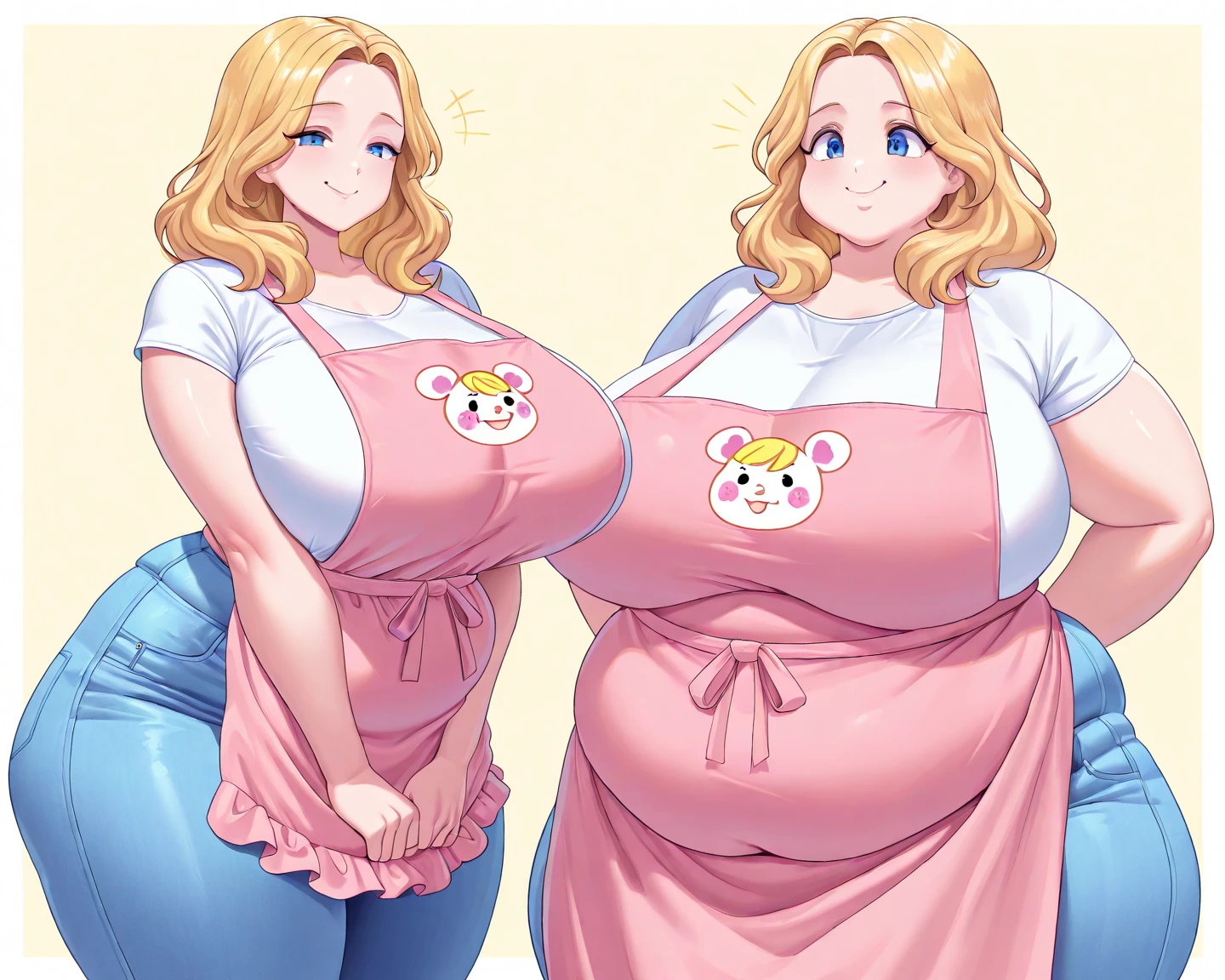 Your two headed and unnaturally fused massive fat middle aged blonde wife conjoined with two connected torsos to your even more fat pink haired e-girl daughter fully clothed with a modest pajama set on their shared two headed fused body kissing and touching her mutated crotch in ecstasy in on a toilet in a dirty bar bathroom after drinking and doing drugs. Your daughter is clearly ready for this and wants to be a mutant freak conjoined to your desperate for relief wife and share her body as well as use her hand like this to please herself and your sexually repressed wife in front of you.