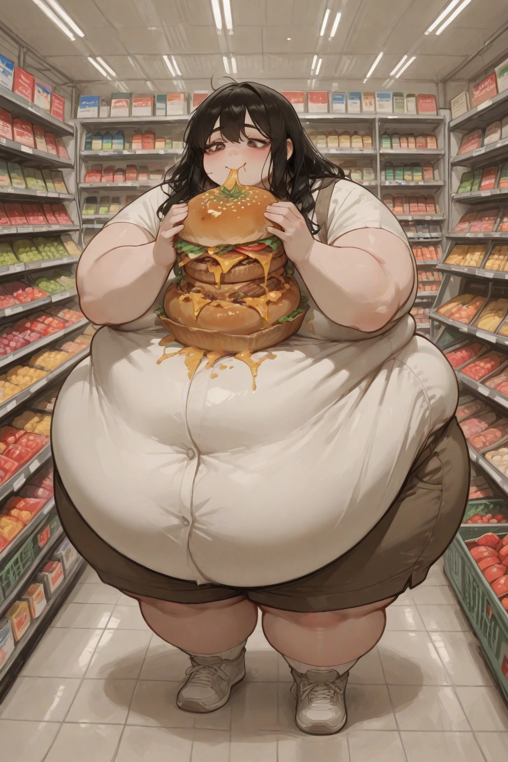 obese Ronaldo cutting burger in Tehran