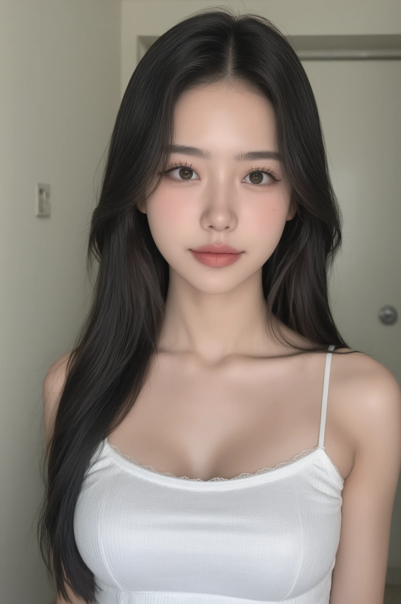um close up de uma mulher com cabelos compridos usando uma regata, jennie blackpink, Mulher sul-coreana bonita, linda mulher coreana jovem, mulher coreana jovem bonita, Heonhwa Choe, Parque Ji-min, atriz da Coreia, Lee Ji-eun, Lee Ji - Eun, Shin min jeong, Jaeyeon Nam, menina coreana, TaeJune Kim