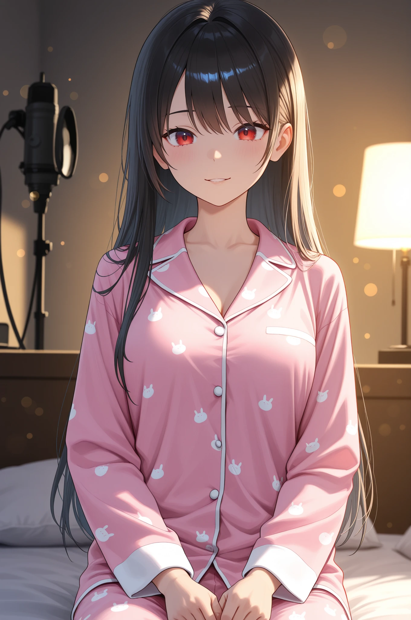 1girl, kurumi tokisaki in sexy pyjamas
