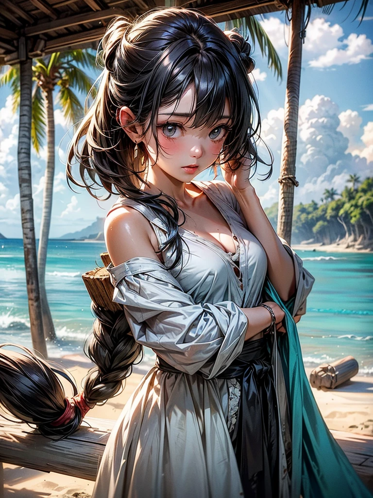 Gypsy with behaved black hair