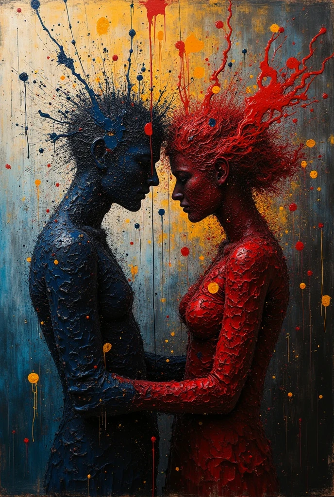 Painting abstract of unrequited love