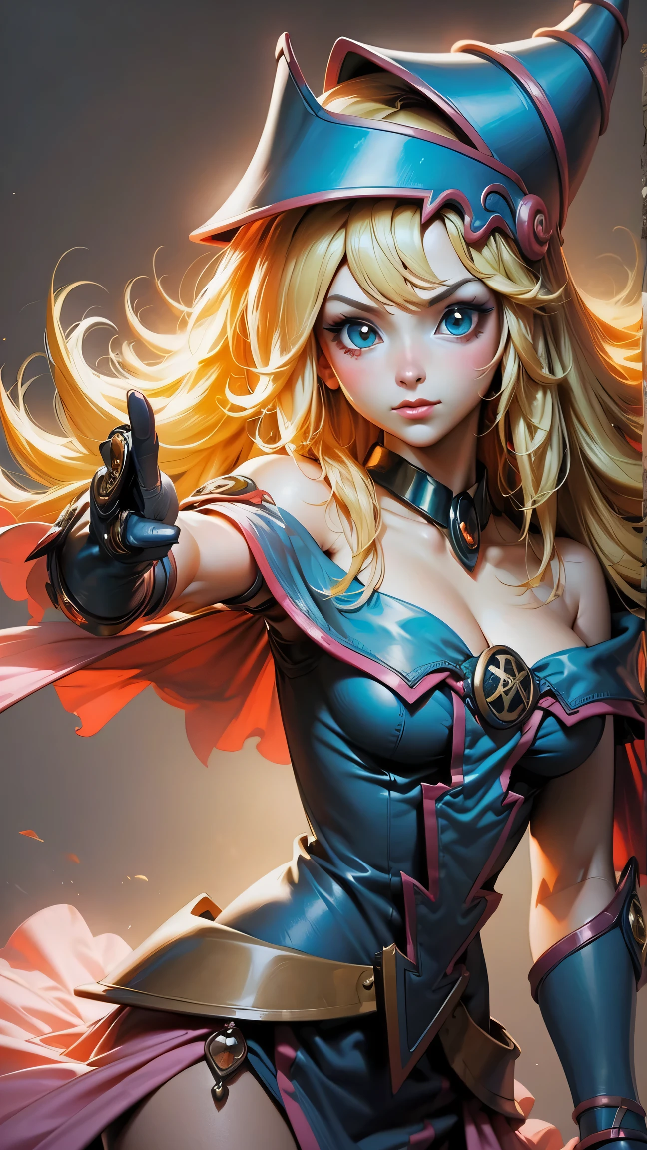 Mejor calidad，tmasterpiece，Super-fino，gemelos，2girls，dark magician girl The Angel，gagaga girl el Diablos，alas，Magical dream，escena impactante，cinematiclight，Renderizado por Octane, vistas desde atra, volando sobre nubes y corazones, almas gemelas, magical scene.