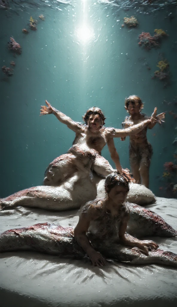 Mythical creature Chimera made of starfish and millipede Three-headed zombie
