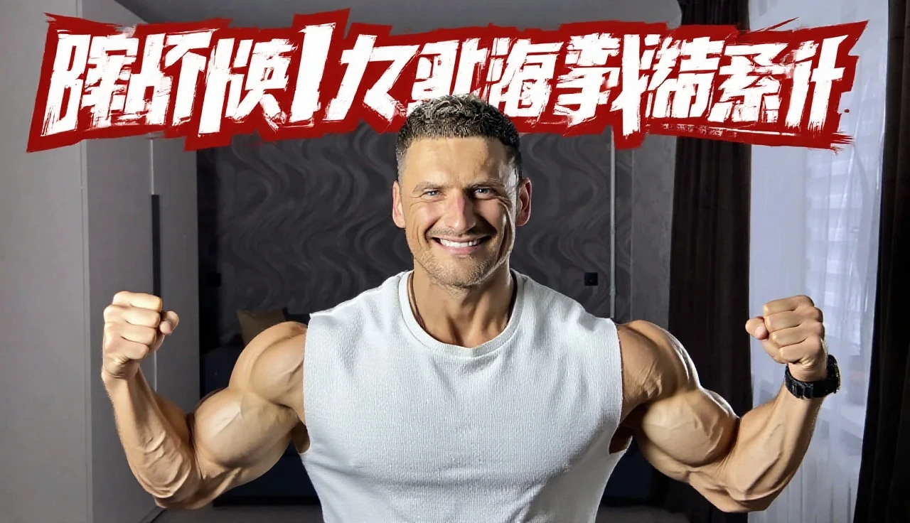 (magazine cover), with text, solo, 1boy, (Huge Muscular Old man as a undies ) (short hair, 2tone hair color, two tone hair colors, black and white hair color), pectoral, abnormal muscle size, very big muscle, legs open, absurdly muscle size, huge pectoral, wide pectoral, short white hair, short bearded, simple background, masterpiece, high detailed, 8k, high resolution, --style 250, -- v 6.0