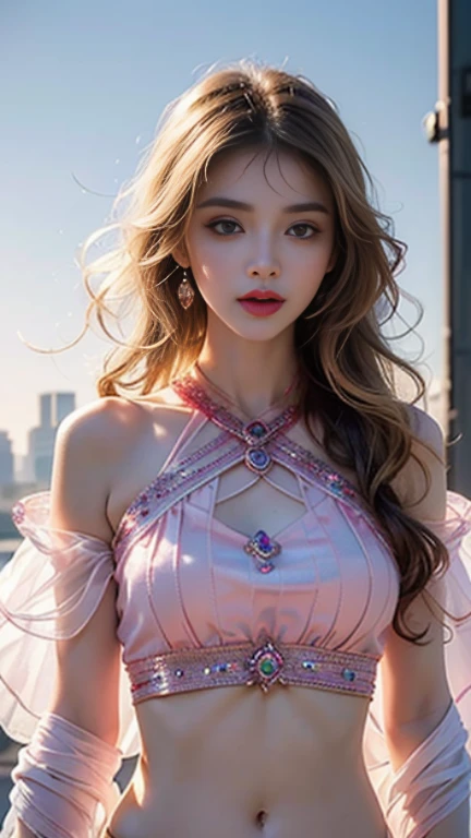 ((The highest image quality, 8k, tmasterpiece:1.3)), 1girll, casual hairstyle, (off shoulder blouse,Short pleated skirt:1.3),(See-through clothing:1.4),Ultra-fine face, A detailed eye, double eyelid,sit on sofa, (big breasts),Woman in her 30s,(Colorful watercolor background),(Fractal Patterns),(colorful refraction),(((spread legswide))),((Raise your legs))