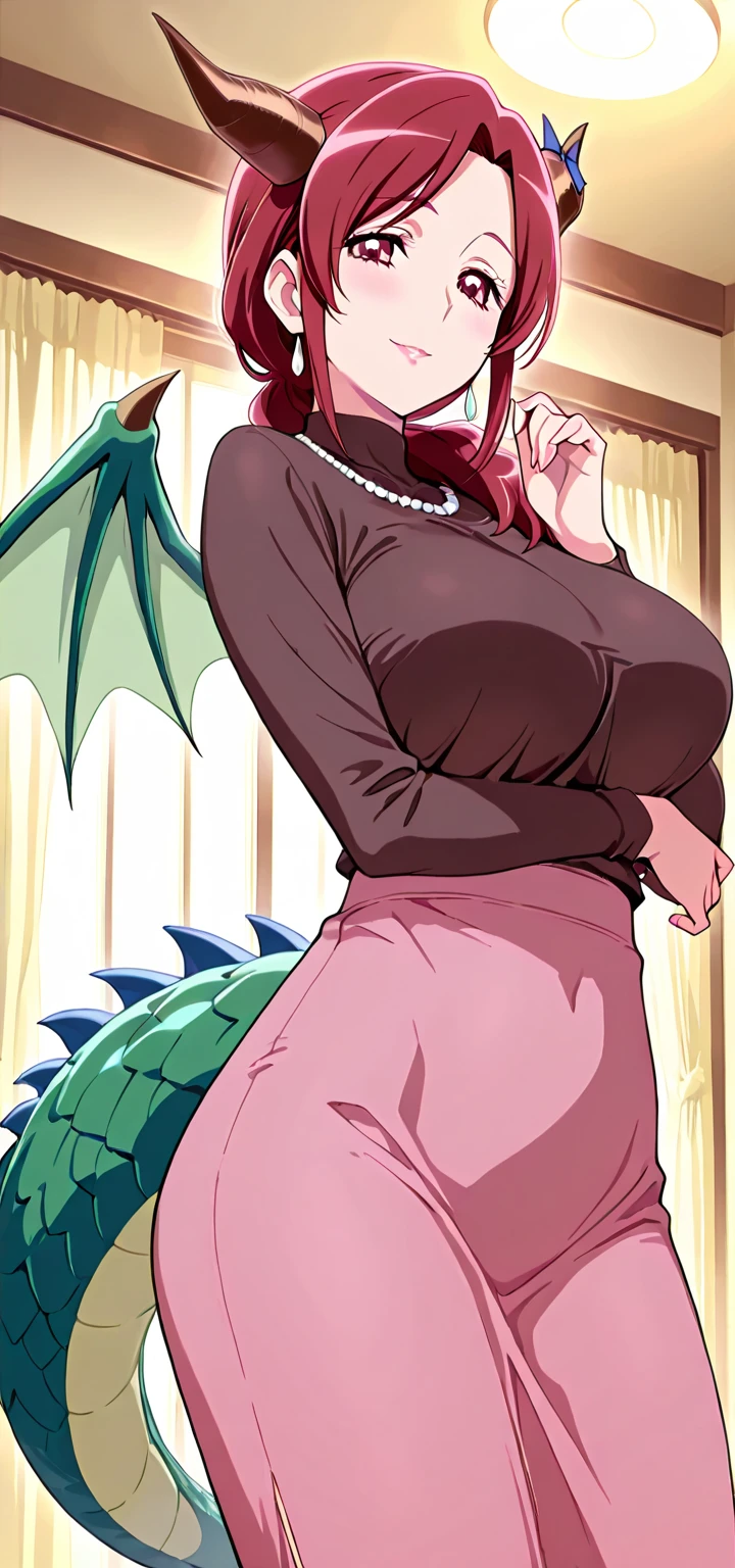Anime. 1 Girl. Cutie. The girl is a dragon. Red hair. Long hair. Amber eyes. Beautiful eyes. Perfect eyes. Expressive eyes. Ideal face. Ideal anatomical body. Dragon horns. Scaly hands. Clawed hands. Long legs. Scaly legs. Clawed feet. Dragon wings. Dragon tail. tail. Dressed in an evening dress. High heel shoes. Beautiful body. Beautiful nose. 18 years. Medium breasts. Pregnant. Period. Holding dirty panties in his hands. The crotch is covered in blood. Her water broke. Embarrassment. Blush. Beautiful character design. Shiny skin. She wants to sneeze. She needs to sneeze. She has a strong, desperate urge to sneeze. Fire breath. She sneezes. She sneezes with fiery breath. Runny nose. Mucus from the nose. Snot. Slpli is running from the nose. Blows his nose. He wipes his nose with his dirty underpants. She wants to pee. She needs to pee. She has a strong, desperate urge to pee. She described. Tears on eyes. Cry. Snot flows from the nose. City. Street. Restaurant. Heading to the toilet. Standing at the door to the toilet. Waiting for it to cool down. Whole body. nsfw. Official art. Extremely detailed CG Unity 8k wallpaper. Ideal lighting. Ultra high resolution 4K. Super detailed 8K. A high resolution.