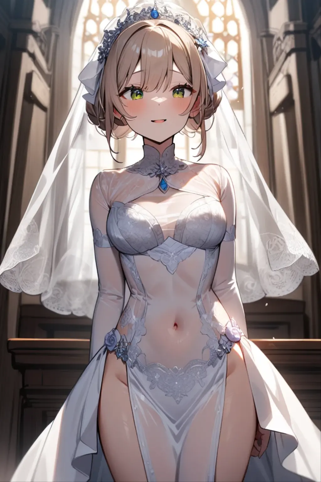 Highest quality,masterpiece,8k,((((One girl)))),orgasm,blush,Sweat,breath_home town,(change,,Bobcut,Flat Chest, short hair,Wavy Hair:1.5),Black Hair,Long Hair,((((Wedding dress,mini skirt:1.3)))),((Lift up your skirt,Under the skirt,White panties,White knee socks:1.1))