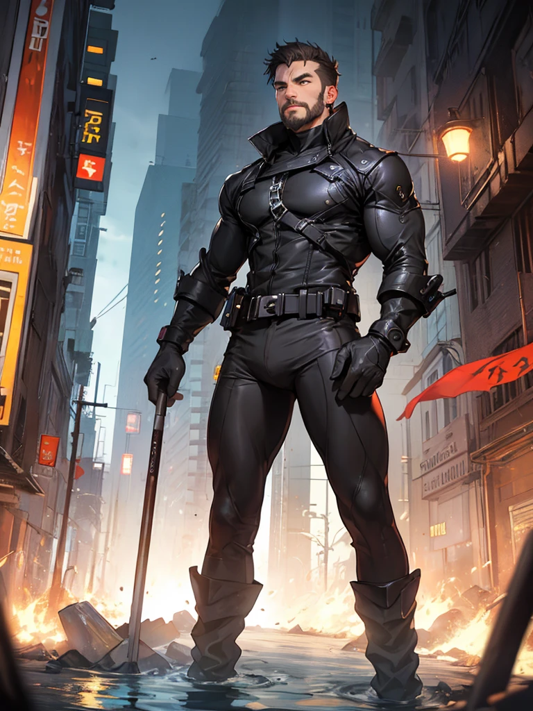 score_9, score_8_up, score_7_up, masterpiece, high quality, BREAK
LraKinyX, long hair, mask, bodysuit, gloves, belt, angry, rain, weapon, claws