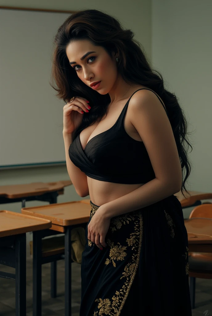 Madison Beer and isabela Merced,  masterpiece,best qualtiy,hdr, hyper HD, 8K,Bokeh,Ultra-fine painting,Sharp focus,Physically-based rendering,Extreme detail description,portraitures,full-body photo，looking at viewer, (big breasts:1.3), red and black summer dress, (EOS R8, 50 millimeters, F1.2, 8K, RAW photo:1.2)