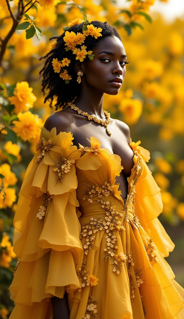 Dress made from real corn husks