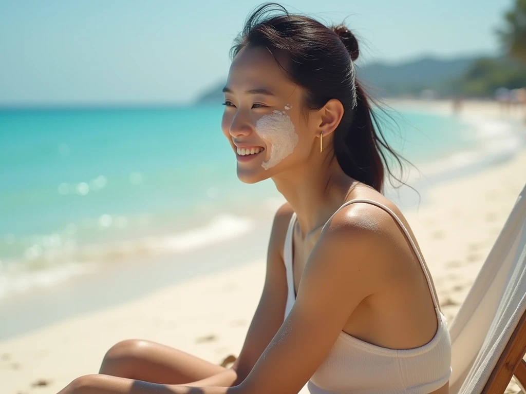 Generate me a minimalist sunscreen ad 