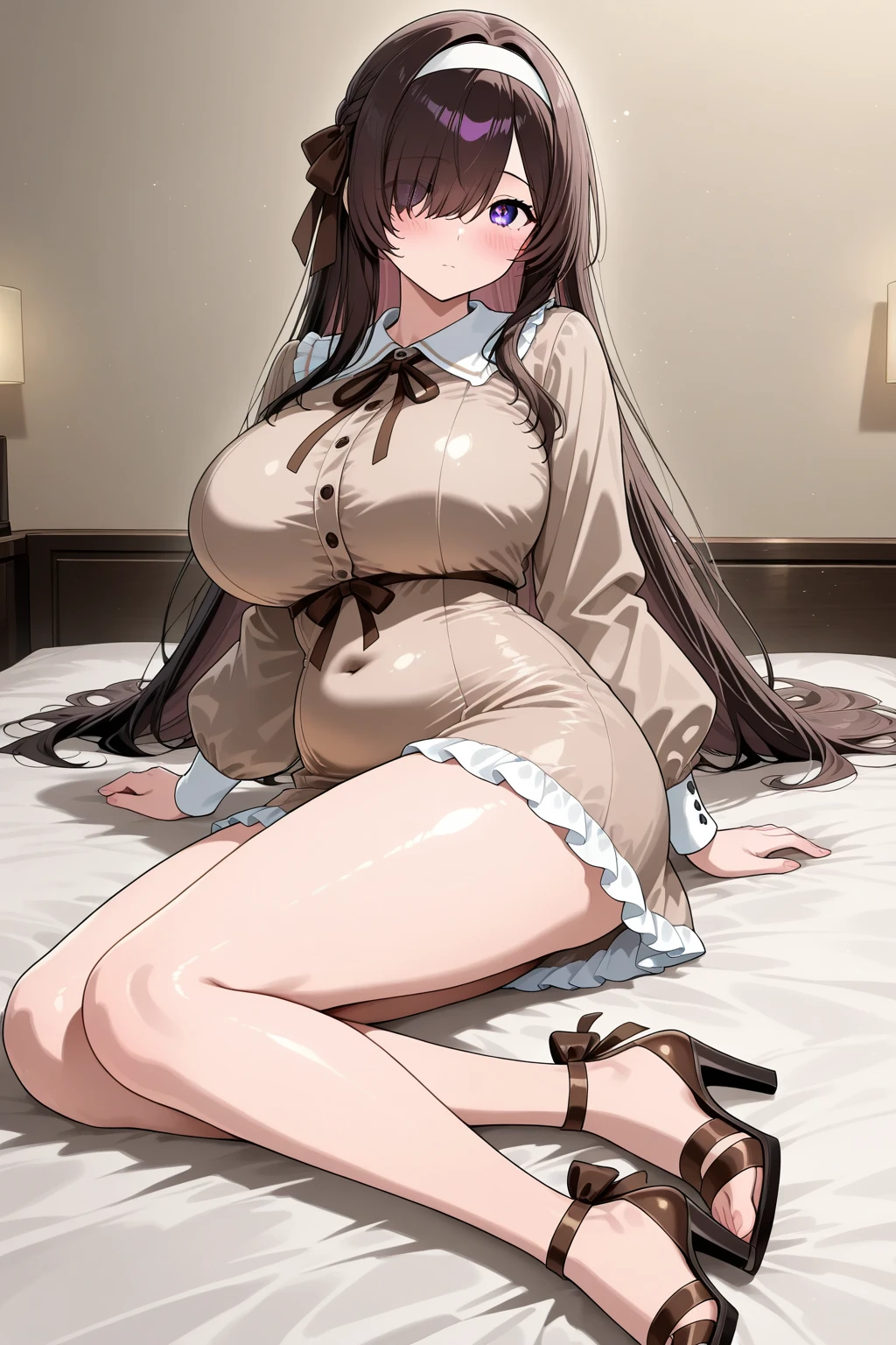 An image of me having sex with a woman named Maya. She has large breasts and a nice figure. She has long bronze hair. She is moaning heavily. Completely naked The position is cowgirl