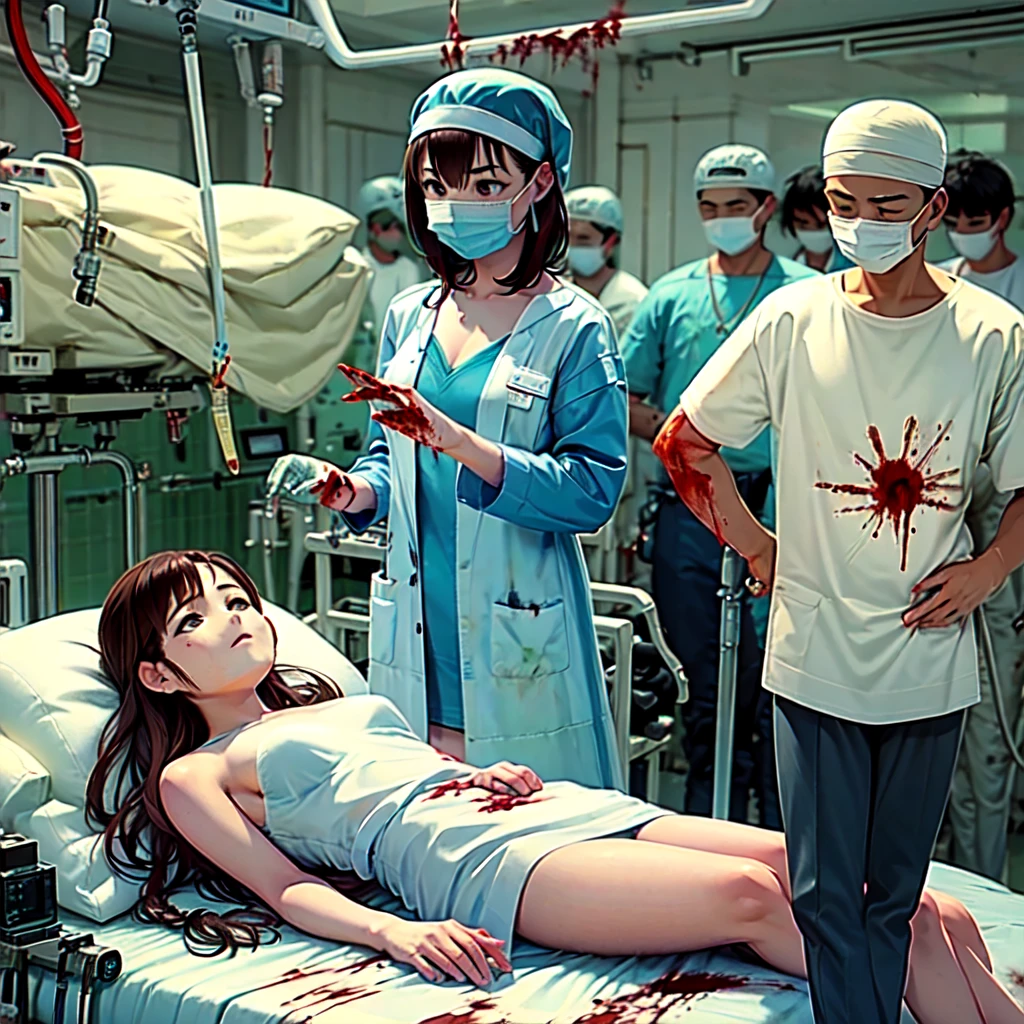 hapiness,Donate blood,hospital,Surreal,masterpiece,best quality,doctor
