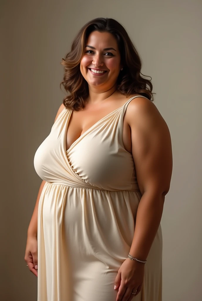 1 mature USA woman in, age60, Solo, casual hair, curvy body, Looking at Viewer, grayblondehair, Bare shoulders, Brown eyes, jewely, Full body, a necklace, off shoulders, (wearing elegant patterned white tie tube dresses), Distant photo, Realistic, A sexy one, beautiful colour, Perfect skin, 3 bust size, instagram (Realistic, A high resolution),photo size 3:4, 1 cute sexy mature woman, large expressive blue eyes, happy, (8K, raw photo, Best quality, High detail, curvaceous forms, curvy body, seductive pose, in the studio Foto with three ports lighting, with black wall background