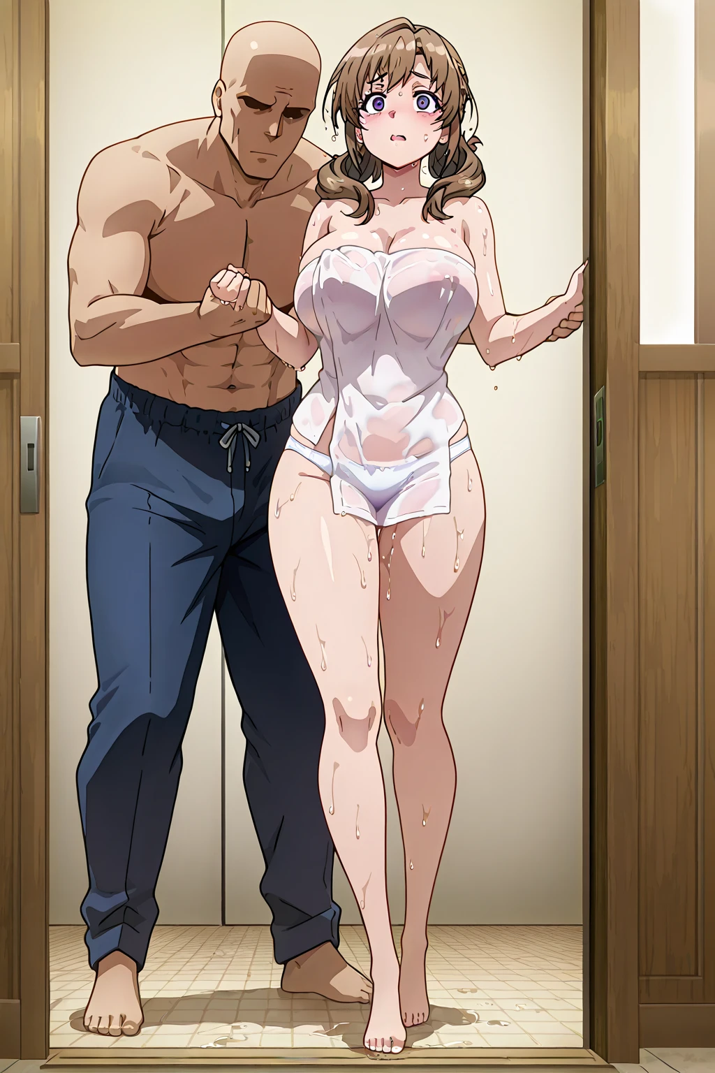 Nami LoRA「One Piece」、Erotic、Taking a shower、Completely naked、Fearless smile