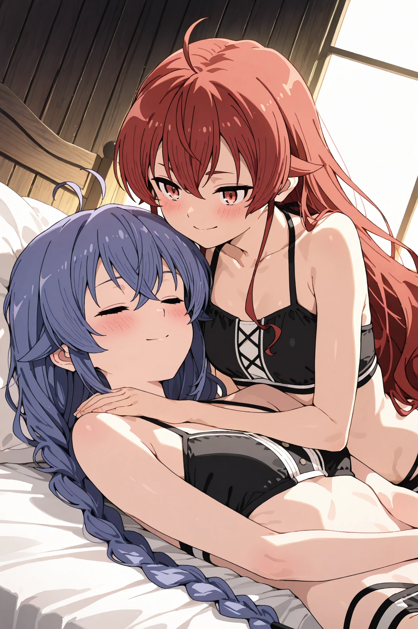 (Comic design),2 girls, Be red in the face, (vred:0.6), is shy, (tmasterpiece, best qualtiy:1.1), (sketching:1.1), Paper, Look at each other, The upper part of the body, Detailed eyes, beachside,2 girls, Be red in the face, (vred:0.6), is shy, (tmasterpiece, best qualtiy:1.1), (sketching:1.1), Paper, Look at each other, The upper part of the body, Detailed eyes,Erotic swimsuit ,beachside,Kiss,