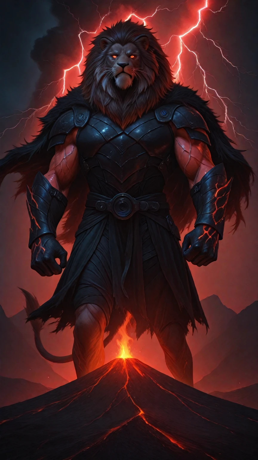 Action scene,dynamic pose,firm stance,combat stance,
Focus on (middle earth, Necromancer Raising an army of undead to do their bidding, Gentleman, Average Height, Muscular, Diamond-Shaped Face, Fair Skin, Dark Brown Hair, red Eyes, Long Nose, Full Lips, Sharp Chin, Goatee, Very Long, Dreadlocks, A volcanic wasteland, with rivers of fire flowing into a molten sea, Tolkien) fighting (Harpy),
In a peaceful village where every house is a living, sentient being,,