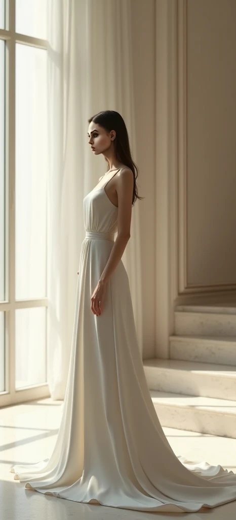 Generate an image of chiffon dress that is plain and can be used also for 