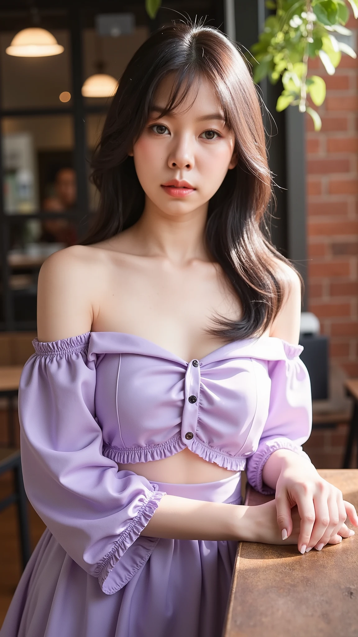 (masterpiece:1.2), (best quality:1.2), dark wizard girl, small breasts, neckline,.hat, facing forward, Smile, pink bra