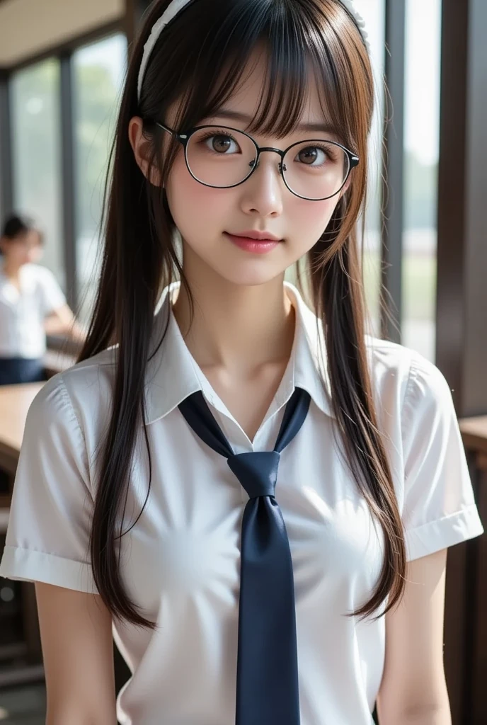 masterpiece, highest quality, High resolution, Highly detailed photos, Professional Lighting,
Woman posing for a photo, Real young gravure idol, she is about 20 years old, White blouse, Stream on Twitch, beautiful大人の図書館の妖精, Go-go dancer, Liked, Large collar, beautiful, at the library, Ein Hague, とてもcute, cute， masterpiece， highest quality， RAW Photos， Realistically， face， Incredibly ridiculous resolution， beautiful女の子， Depth of written boundary， A High resolution， Super detailed， Fine details， Very detailed， 非常に詳細な目とface， Sharp pupils， Realistic students， Get into sharp focus， Cinema Lighting、(、、see-through、sheer)、(short twintails、fingersmile)、Round Glasses、freckles、Small 