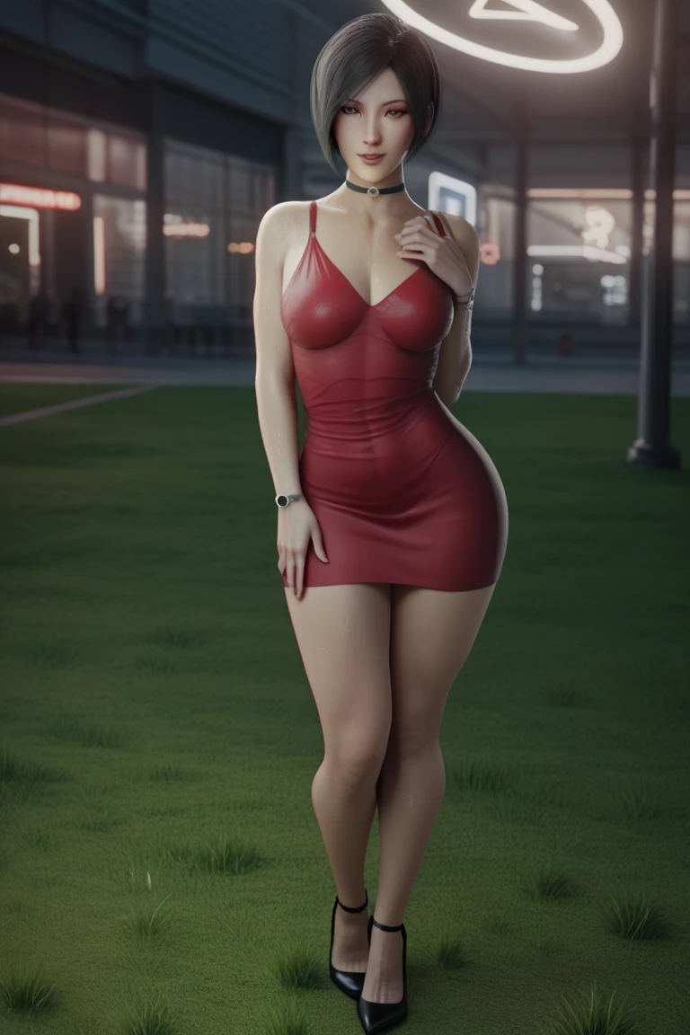 ultra realistic 8k cg, masterpiece, ((ultra detailed background, delicate pattern, intricate detail)), best quality, intricate details, chromatic aberration, 1girl, long hair, golden hair, messy hair, red highlights, hair over one eye, sharp eyes, choker, brick wall, graffiti, dim lighting, alley, oversized shirt,off shoulder, see through white shirt, Masterpiece, best quality