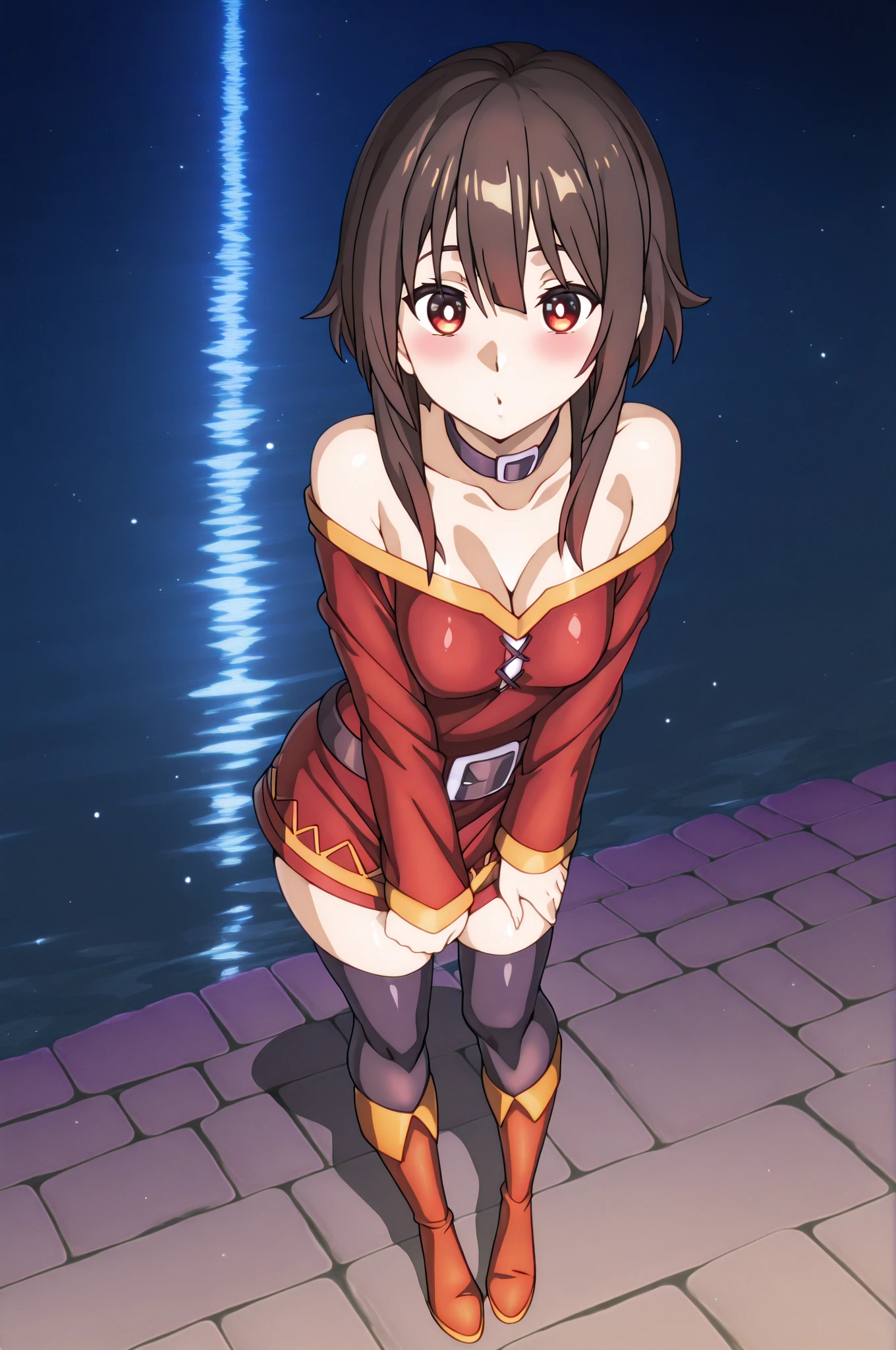 masterpiece, 4K, best quality, petra_timeskip, facial marks, long hair, long ponytail, tribal jewelry, naked, nude, big breasts, furrowed brow, thighs, hips, butt <lora:petra-nvwls-v1-final:0.7>, blushing, narrowed eyes
extremely detailed CG unity 8k wallpaper, best quality, 32k, focus sharp, night sky, night time, destroying a small cathedral, detailed skin, 1girl, solo, crawling, ((on all fours)), crawling over a small cathedral, ground view, hands and knees, from below, groundview, low angle, destroying a small cathedral, looming, perspective, looking down:1.5, looking at the ground, <lora:giantess:1>, city, giga giantess, gts, giantess destroying a castle, destruction, rampage, huge craters, ravines, cracks in the ground, earthquake, destroyed castle, ruins, rubble, debris, crumbling, <lora:ThickerLines_RM-128_v1:0.3>, zoomed out, distant view, full body,