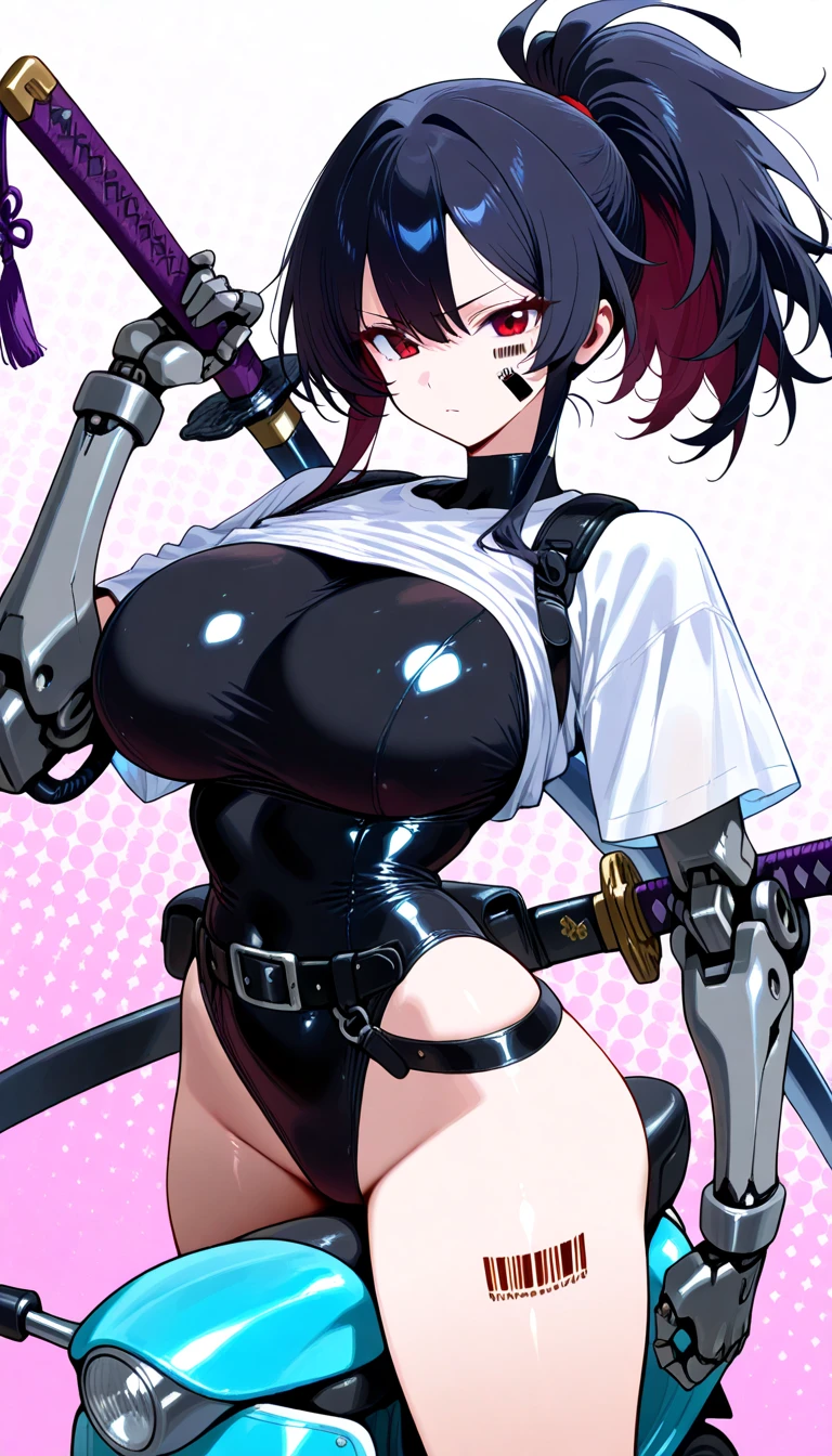Mechanical rape, bondage, struggle, blushing
