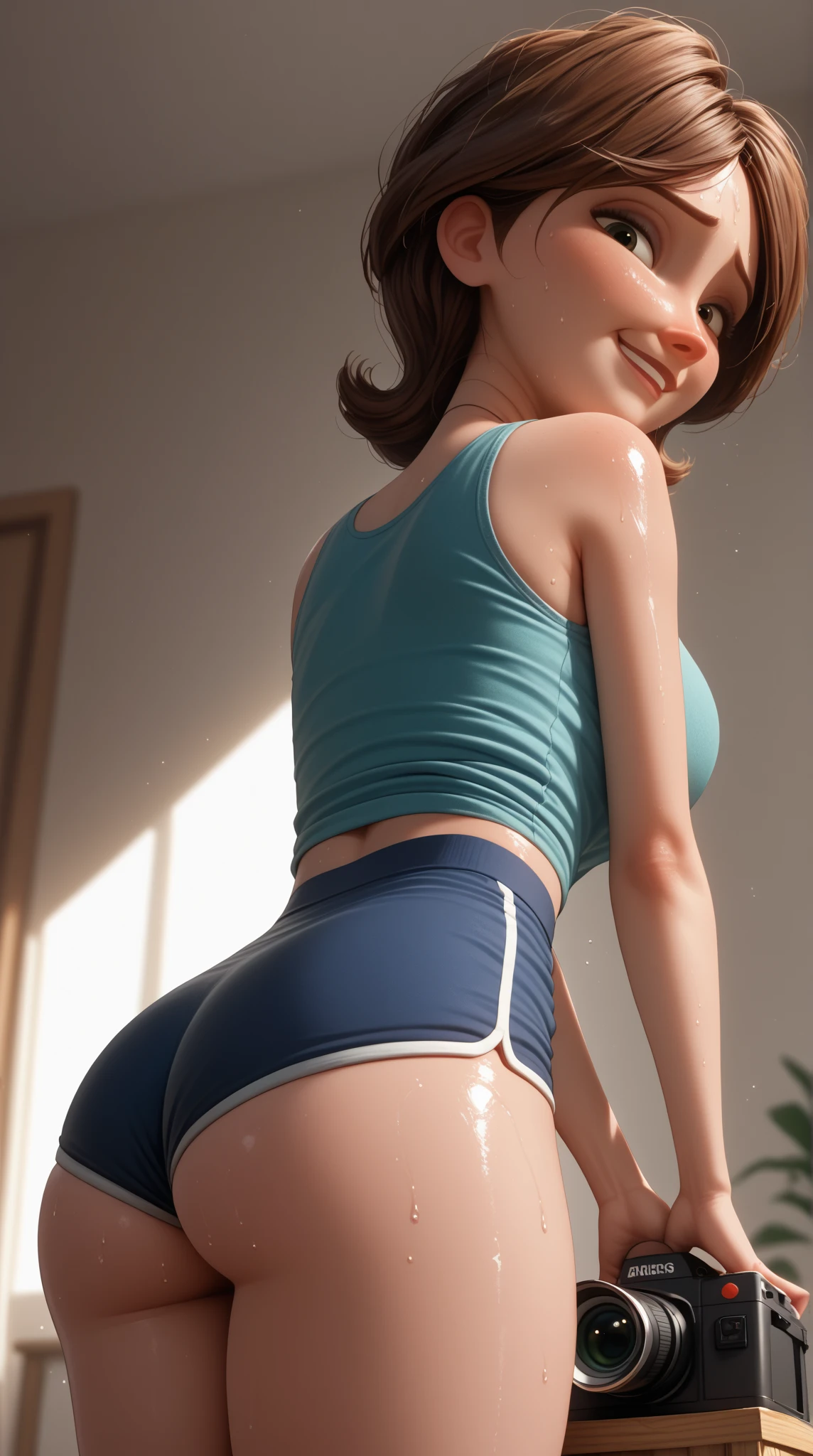 (Ultra Realistic), (Illustration), (High Resolution), (8K), (Very Detailed), (Best Illustration), (Beautiful and Detailed Eyes), (Best Quality), (Ultra Detailed), (Masterpiece), (Wallpaper), (Detailed Face), Solo, Girl Alone, Fine Detail, Detailed Face, In the Dark, Deep Shadows, Low Key, pureerosfaceace_v1, Smile, Bust, Bathrobe, Bath, Water Stains, Drenched, See-through, (camel) toe)), long legs, thin waist, buttocks, ultra-fine makeup, ultra-fine clothing, ((kneeling, raised buttocks)), (((back)), Asuka Kazama, waterproof transparent panties, sensual posture, split legs, rolling eyes. Blush, crouch, open your legs. Beautiful, beautiful face. Short hair, looking at the audience, blushing, sticking out the tongue. Sexy idol gorgeous face, female model, 21 years old, swimsuit, realistic young gravure idol, Minji, big, milky wet dress, short black hair, cute, woman in bikini in bathroom, Asuka Kazama, ((on all fours, buttocks, angle from directly behind)))