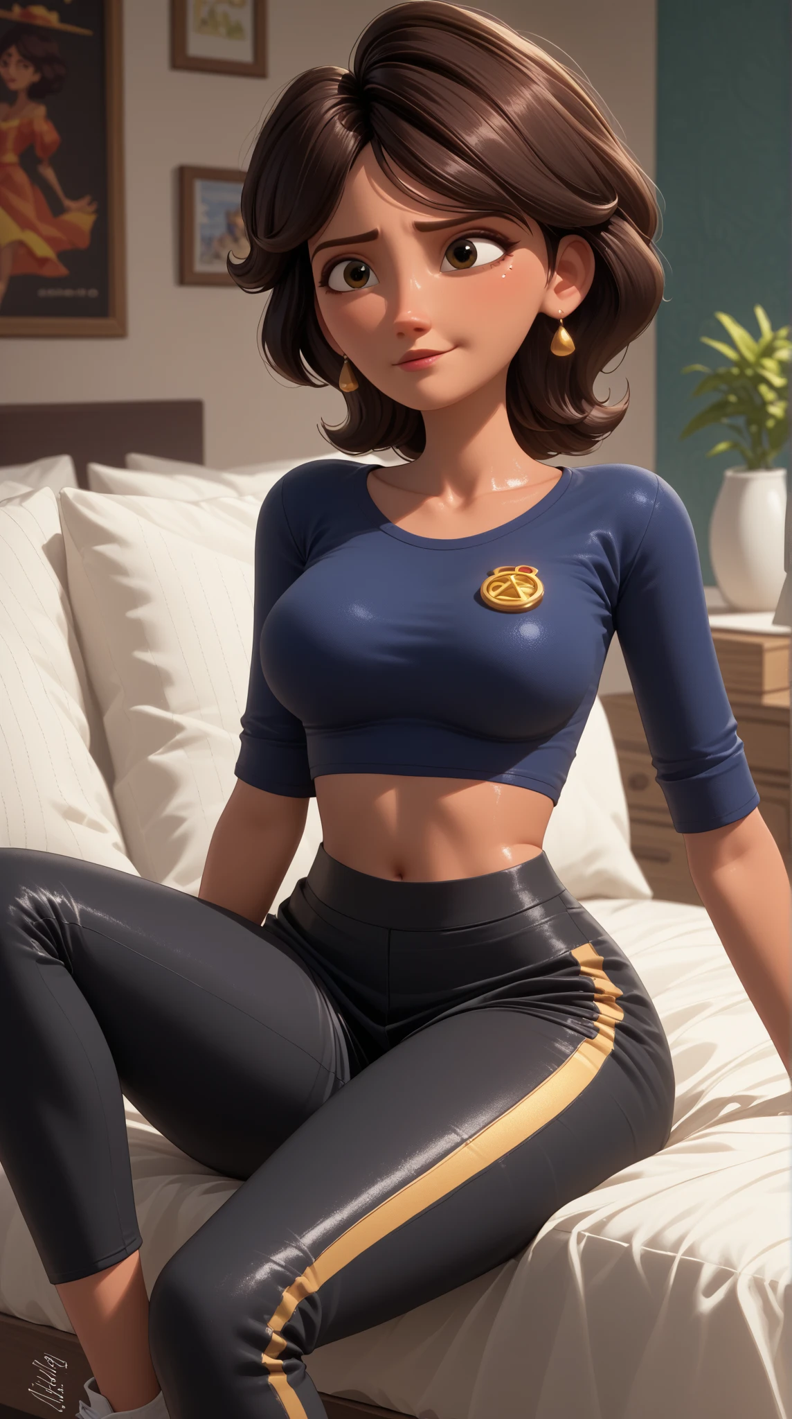 very beautiful fullbody tattood girl in bright leggings, white cropped top, charismatic personality, professional photo, style of jessica drossin, super realistic photo, hyper detail, great attention to skin and eyes, professional photo, --ar 2:3 --style raw --stylize 750 --niji 6