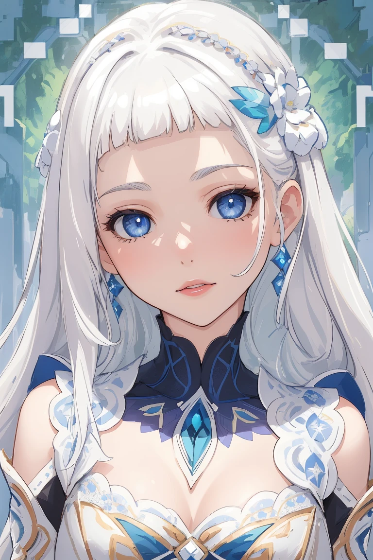 [points bangs](((laurel crown ))(((masterpiece)))(((best quality)),(ultra - detailed)((an extremely delicate and beautiful)),(beautiful detailed eyes),(detailed light)，(beautifully +Firefly),((tulip)(shinelight ), (lighting particle).[watercolor]，(colorful),beautifully painted,highly detaile