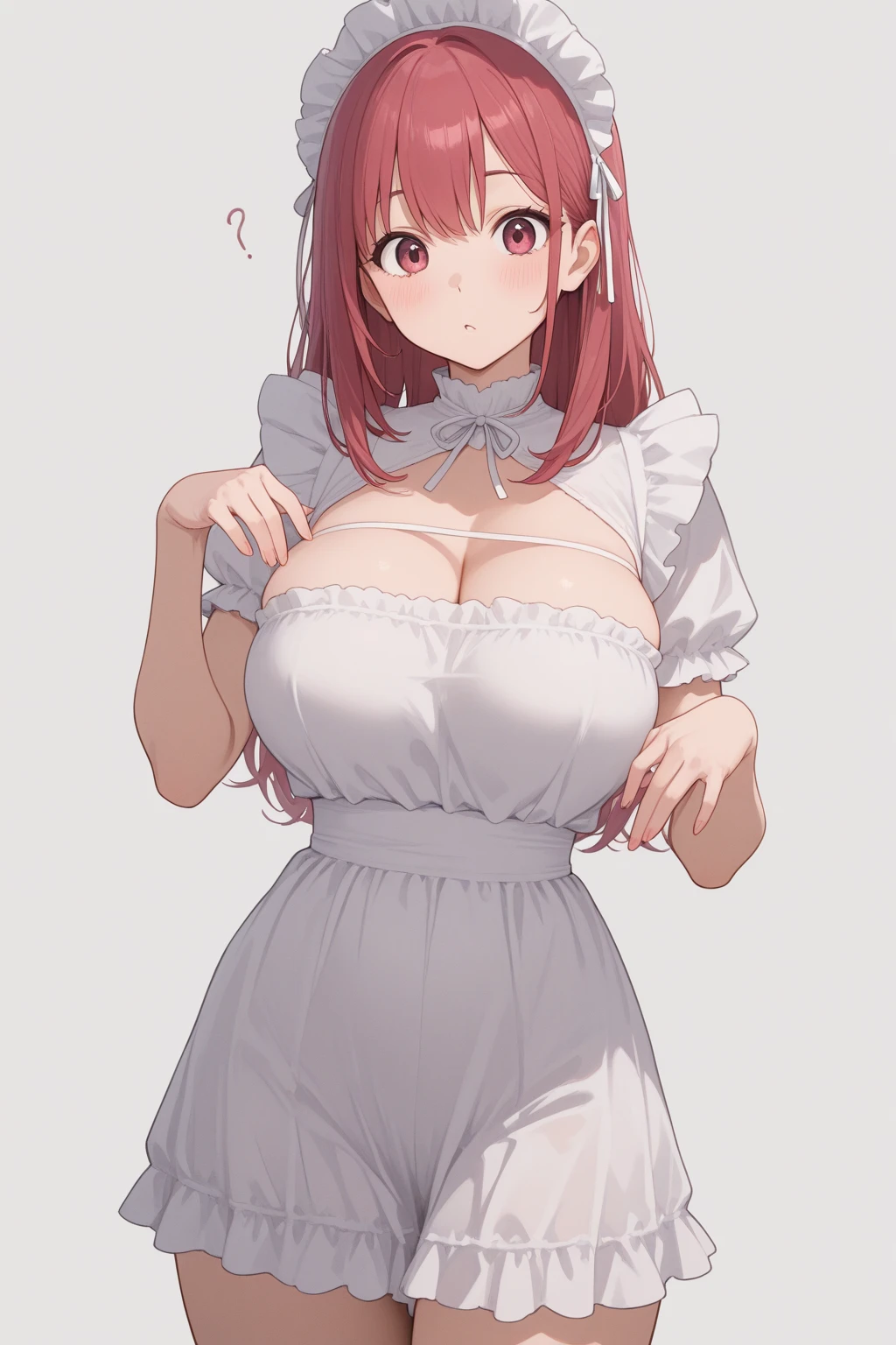 Stella Vermillion, Stella Vermillion, hair between eye, Hair intake, Hair Ribbon, Long hair, (Red Eyes:1.5), Red hair, two side up, Yellow Ribbon,Blake Black Choker, Choker, emblem, Neck ribbon, Plaid, Puffy Short Sleeves, Puffy sleeves, Purple Ribbon, Red hair, huge breasts, ( huge breasts:1.8), bow ribbon, School uniform, Shirt, Short sleeves, Skirt, thighs thighs thighs thighs, White shirt, White skirt,BREAK looking at viewer,,Romper (masutepiece:1.2), Best Quality, High resolution, Unity 8k壁纸, (Illustration:0.8), (Beautiful detailed eyes:1.6), extra detailed face, Perfect Lighting, extremely details CG, (Perfect hands, Perfect Anatomy),、Stand on the escalator, (By up escalator), (lower body shot), Thigh Focus, (Taken from the bottom 1.3)、 (white  panties:1.3)、(Skirt that rolls up:1.3)、(Fully exposed panties:1.5),embarrassed, Blushing, wobbly mouth, (angry), Looking at Viewer, Outside, Panties, Sexy, thick thighs, wide hips、plein air、outside of house、(black thighhighs:1.3)