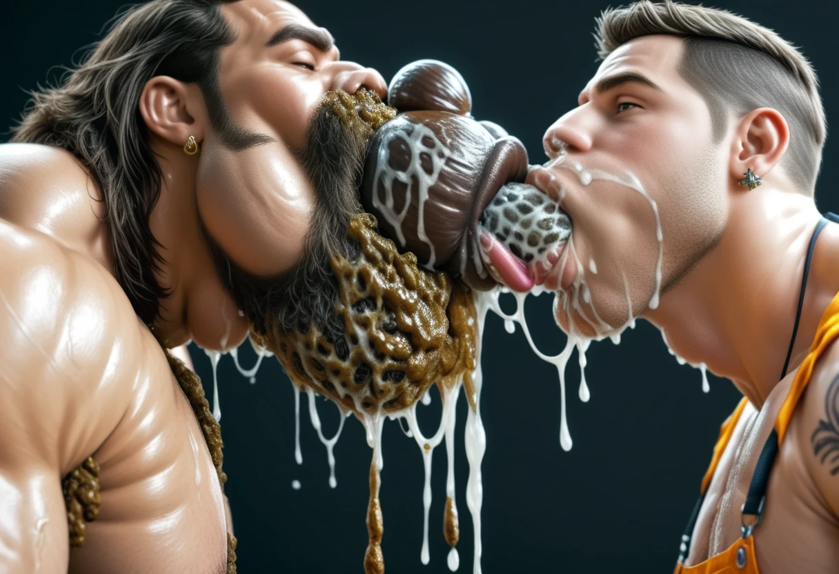 Super muscular boar beastman,(wear a sports uniform:1.5),Blindfold,Some guys cum in my face,(Surrounded by red and black erect penises:1.2),(a large amount of semen on the face and body,:1.7),Night Classroom,Handjob,Kneeling,(Licking a huge red and black penis),(Nipple ring piercing:1.2),Head grabbed