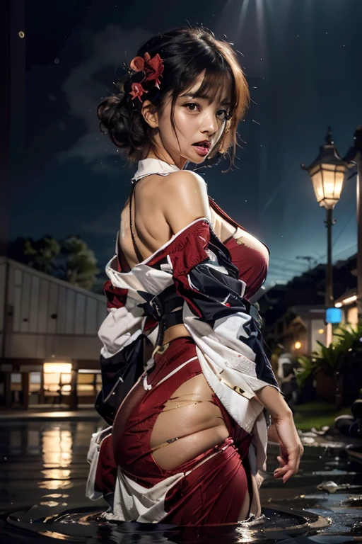White and Red, ExtremelyDetailed(((GroupPhoto of KAWAII Girls in White Fundoshi and Sarasi Bandage at Hakata Gion Ymakasa))), {(Standing Full Body:1.2)|(from below:1.2)}, {Different types of hair colors|Braid Hair with bun|OKAPPA}, (Detailed KAWAII face, Detailed Radiant PearlSkin with Transparency), {FlowerHairpins | White Happi-Coat with Red Obi-Belt | FoldingFan |(Childish:1.2)|(Gigantic Cleavage:1.2)|(Underboob:1.2)|((Assfocus)Roundly TinyButts)}, (((Bare-Legs, No-Leg-Wear))) BREAK (Acutance:0.85), {Flowers | Downtown|BustlingStreet|(Passerby schoolgirls)| Lanterns | neon | Illuminations | Haze}, {(Dazzling Bullard ColorfulLights)|(Red clouds)}, MysticSight, {:p|:d|laugh|sparkle|joyful|delighted}, DuskSky with ((Dazzling RainbowColor Particles (BokeH))), SFW,