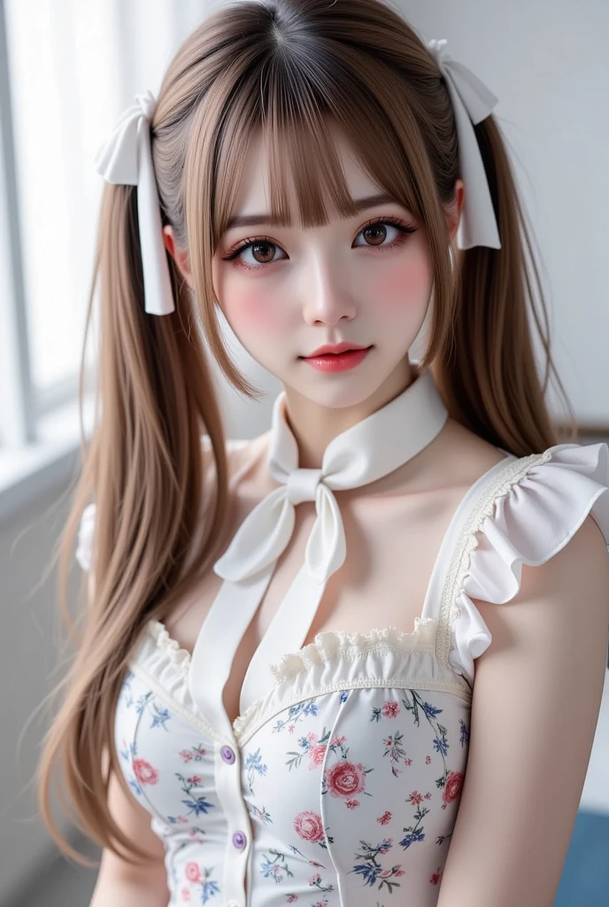 highest quality、masterpiece、High sensitivity、High resolution、 body shape、skinny、Twin tails