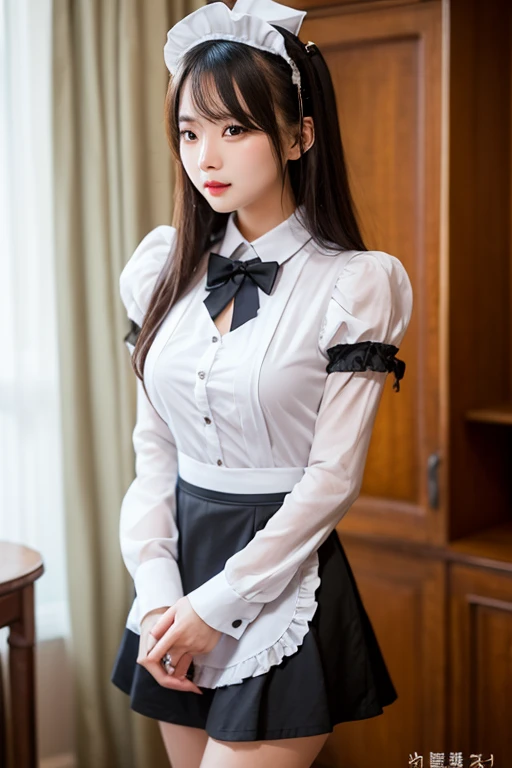 Alafed woman in vest and tie kneeling at a glass table, crossed legs, thighhighs and skirt, full length and white stockings, (SFW) safe for work, Silk stockings, on the lap, well - dressed, waist - shot, knees tucked in, Japanese Models, wearing white silk, Wearing a strict business suit, wearing headmistress uniform