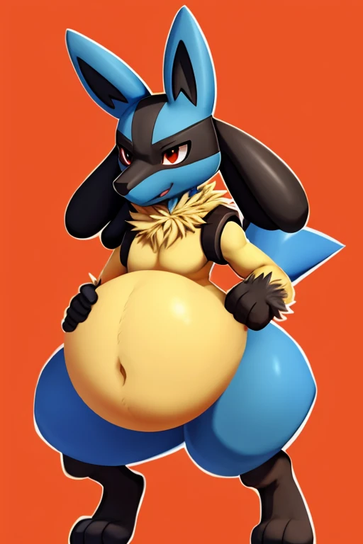((lucario)), ((solo)) wolf, blue fur, spikes, breasts, ((Black micro bikini)), midriff, ((beach background)), Very good figure, best quality, highres, 16k, Natural soft light, Tyndall effect, Advanced film lighting, Unreal Engine5, Extremely realistic, A high resolution, perfect masterpiece, high quality, high resolution  huge breast huge_Implantate breasts filled with air huge overfilled breast_implant, plastic surgeon, huge breast augmentation hyper-sized, (breast implants tissue expander) (solution pump up marchine just filling up breast ),