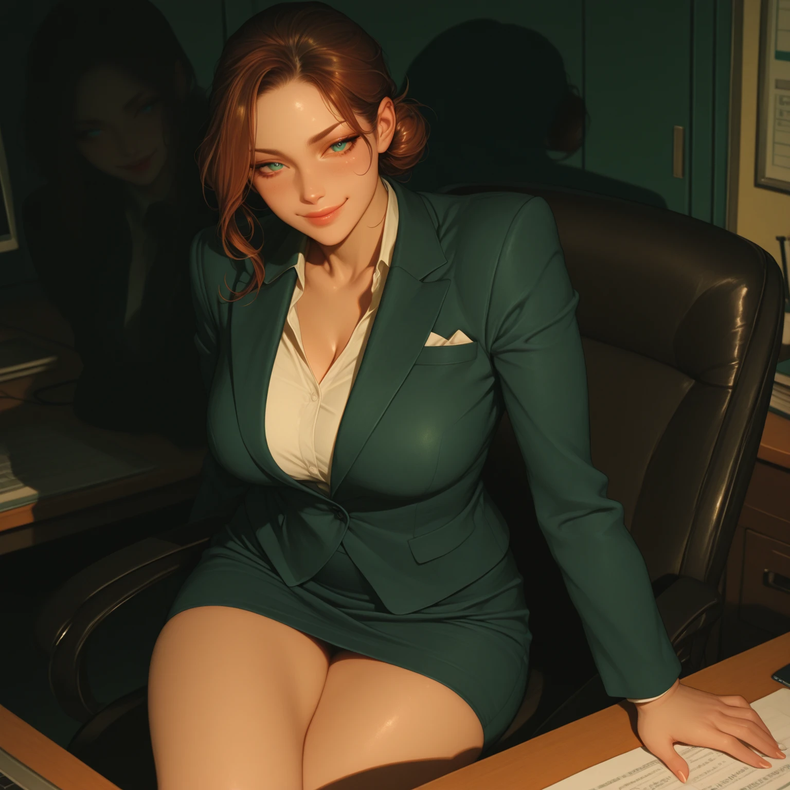 ,High quality fingers,Normal hands,detailed finger,tmasterpiece,(realisticlying,Photorealistic:1.37),Small waist,dark red colored hair,eBlue eyes,beauitful face,Perfect litthing,beatiful detailed eyes,looking at viewert,stunningly beautiful woman,detailed hairstyles,detailed back ground,shorter pants (8K, RAW photo, Photorealistic:1.25) ,( Gloss on lips, eyeslashes, gloss face, Glossy glossy skin, Best quality, 超高分辨率, Depth of field, color difference, Caustics, Broad lighting, naturalshadow, Kpop idol) tmasterpiece,Best quality,Portrait of 1girl,((best qualtiy)), ((tmasterpiece)), (the detail:1.4), 3D, hdr(HighDynamicRange),Ray traching,NVIDIA RTX,Hyper-Resolution,Subsurface scattering、PBR Texture、post-proces、Anisotropy Filtering、depth of fields、maximum definition and sharpness、Many-Layer Textures、Albedo e mapas Speculares、Surface coloring、perfectly proportions、rendering by octane、Two-colored light、largeaperture、Low ISO、White balance、the rule of thirds、8K raw data、Raised translucent top, Smaller top, Smaller black lace shorts, Raised, Mature feminization, Flattering eyes, Vivid red lace translucent bra,Flat bare abdomen, Snow-white thighs, White lace stockings, Bare arms, Mature charm deep V open neck, Red lace translucent shorts perfect figure