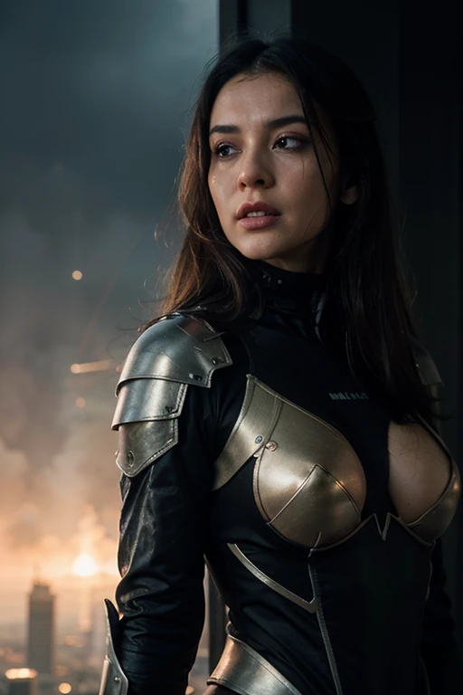(( black veins )) (Masterpiece artwork), (best qualityer), (photorrealistic:1.4), 8k, detailed skin texture, detailed fabric texture, beautiful detailed face, details Intricate, ultra detaild, Millie Bobby Brown, Black Widow in the style of The Flash, pure red hair, (fully body: 1.2)
