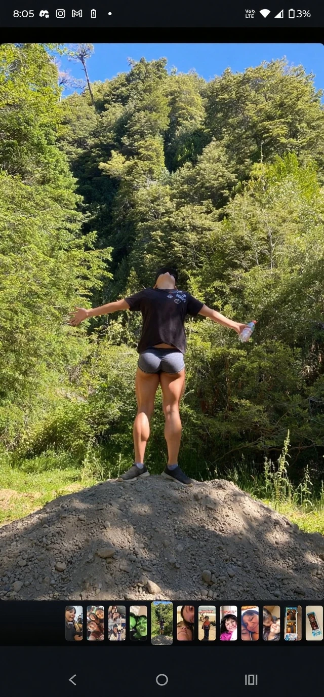 A woman on her back