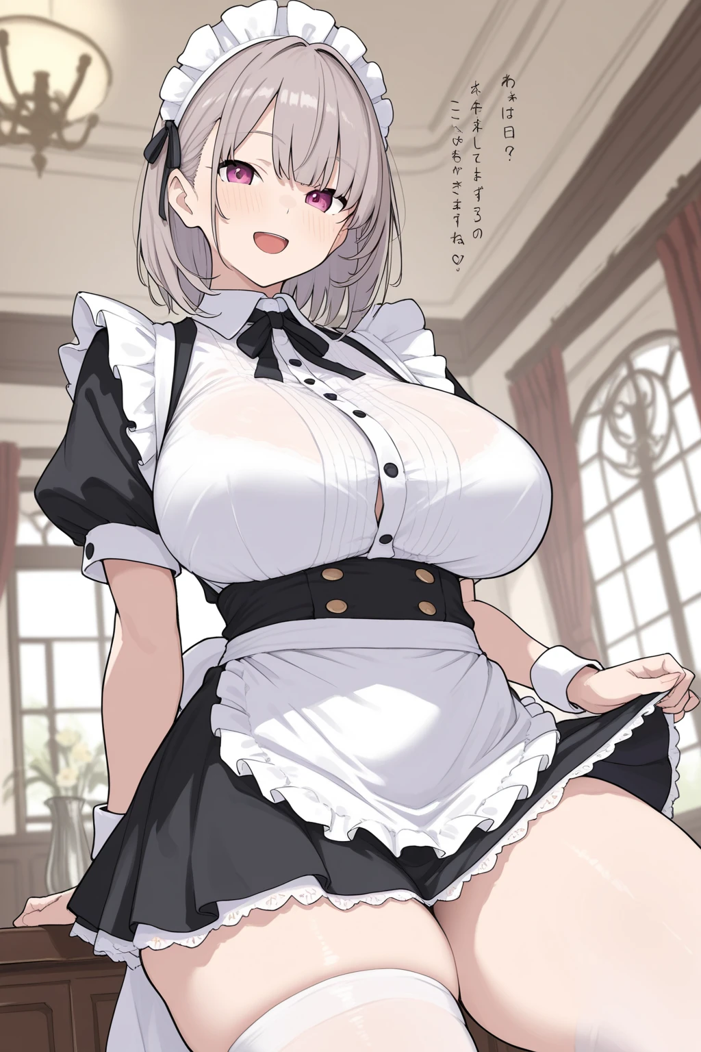 Big tits
nude、Part of her is a sexy maid outfit