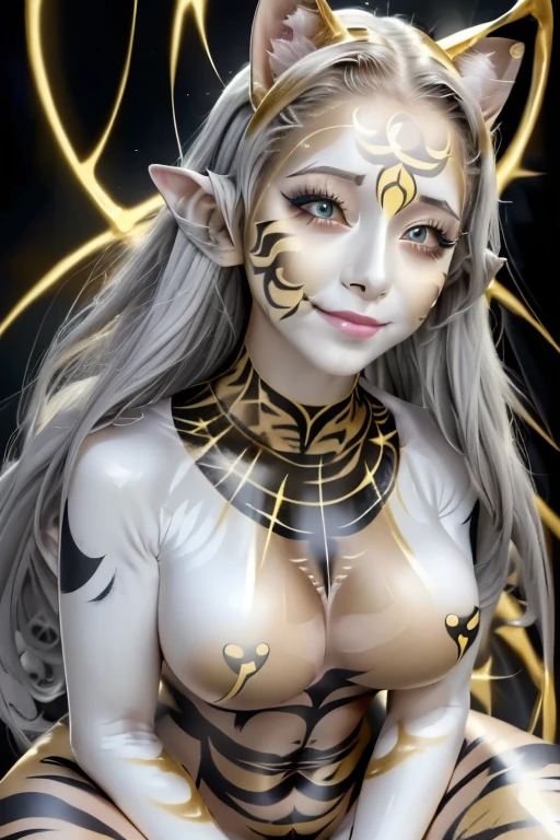 Clear facial depiction, dressed in Tang costume, smile without showing teeth, clear focus, (best quality, 8k, masterpiece: 1.3), perfect body, bust bust, sexy pose, cold white skin, fleshy face, upper body, clear focus --auto --s2