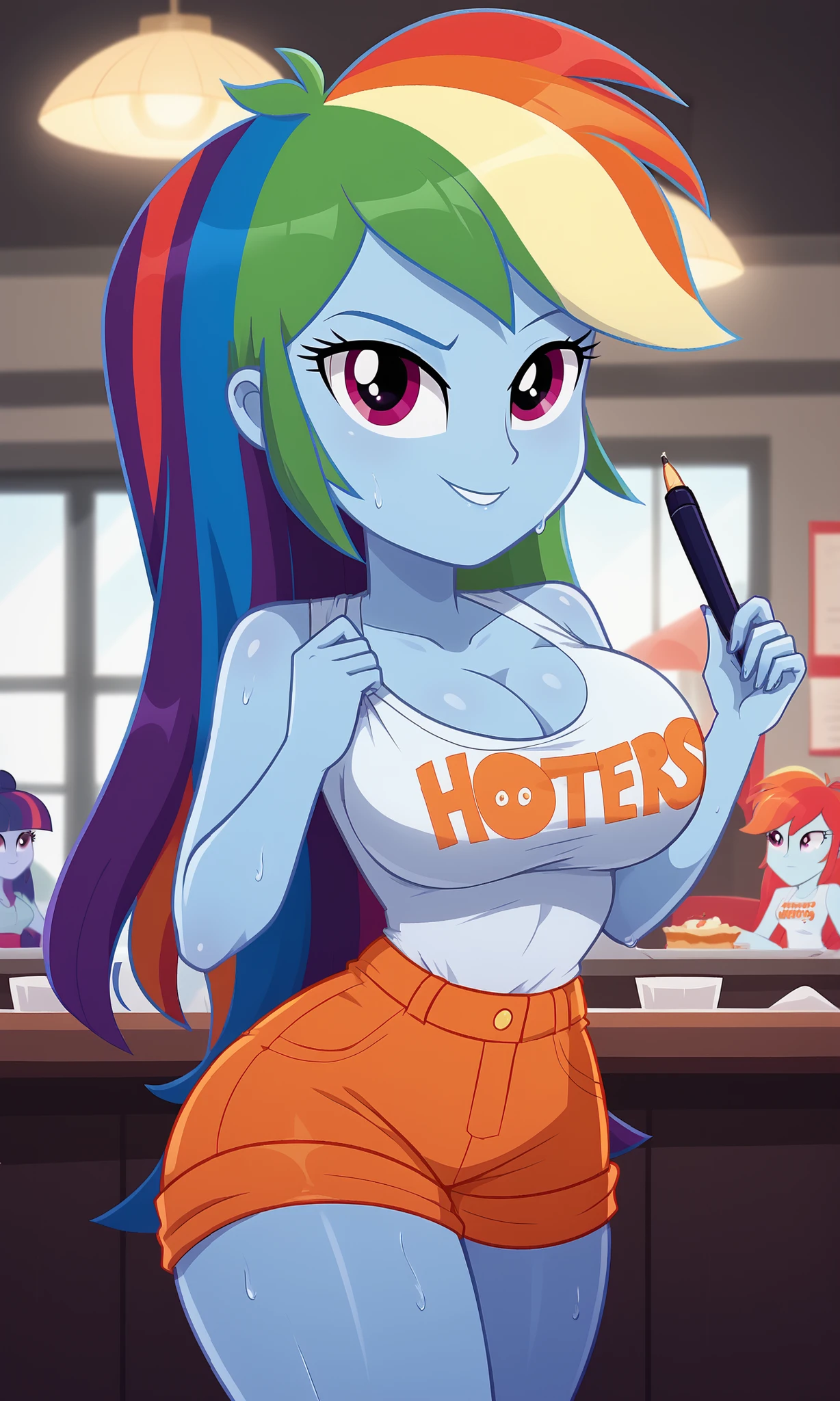 (((my little pony))), solo, ((long home dress)), ((girly clothes)), beautiful pony body, ((seductive perky big butt)), behind view, (((shining armor))), (((Big Macintosh))), ((4 legs)), radiant lighting, vibrant colors, whimsical atmosphere, 8K, high resolution, highly detailed, masterpiece, (glossy oiled body), ((shy face)), ((pony breasts)), (((cover photo for an sexy magazine:1.2))), lace stockings, camasutra, (((riding on the Big Macintosh dick)))