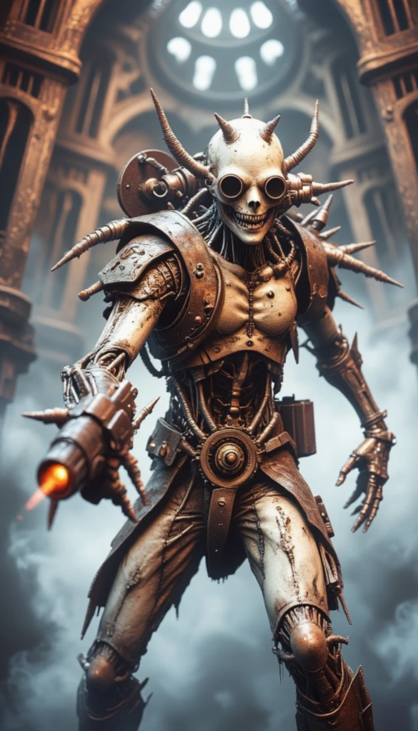 a gorgeous adepta sororitas from the movie tron, glowing skull armor, spikes, teeth, monster, dirty tentacles, pus pimples, cracked truenurgle, detailed face and eyes, beautiful lips, extremely detailed, 1girl, oil painting, concept art, dark fantasy, cinematic lighting, dramatic shadows, vibrant colors, moody atmosphere, hyper detailed, 8k, photorealistic
