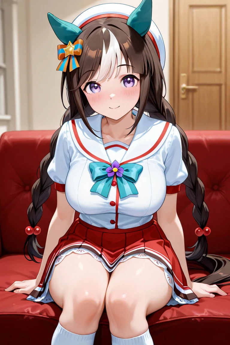 (NSFW:1.3), masterpiece, (absurd:1.1), highest quality, ultra high resolution, highest resolution, very detailed, highly detailed face, (from below:1.1), #hokko tarumae \(Umamusume\), horse ears, horse tail, big breasts, wide open legs, raised my feet, , half undressed, cowboy shot, (sex with multiple men:1.3), spread your legs, Liar, chest comes out, cute face, embarrassing, ecstasy, close your mouth, event venue, Group of boys, Boy filming with camera
