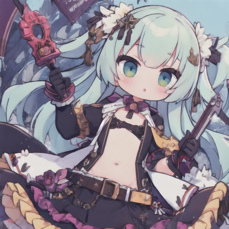 (Realistic painting style:1.0),best quality, looking at viewer, solo,cat ears, purple eyes, bow, low ponytail, gloves, cutout, pantyhose, cat tail, plaid ribbon, small breasts, earrings, bangs, braid,short skirt,perfect hands, perfect eyes, perfect hands,lower abdomen,unintentionally,wardrobe,ham,thighs, inner thigh,(upward:2) , looking down, <lora:hikari_lynette_v1:1>,simple background, depressed, squatting, scared, <lora:flat_20230812195155:1>